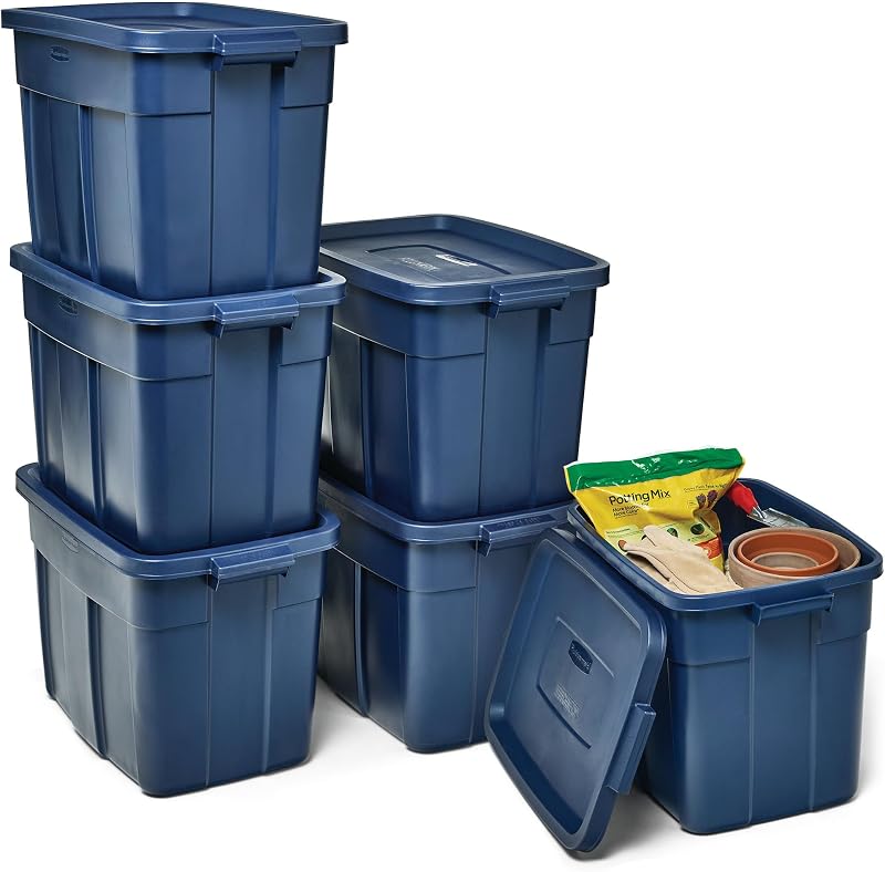 Stackable Plastic Storage Bins with Lids
