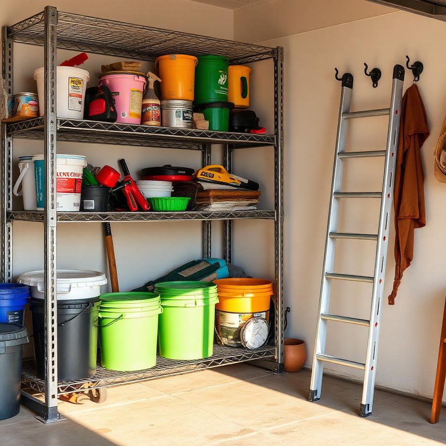 equipment zone in a real garage