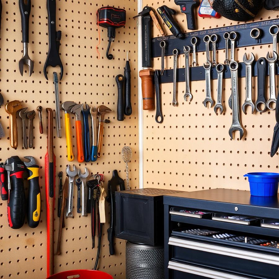 tools zone in a real garage