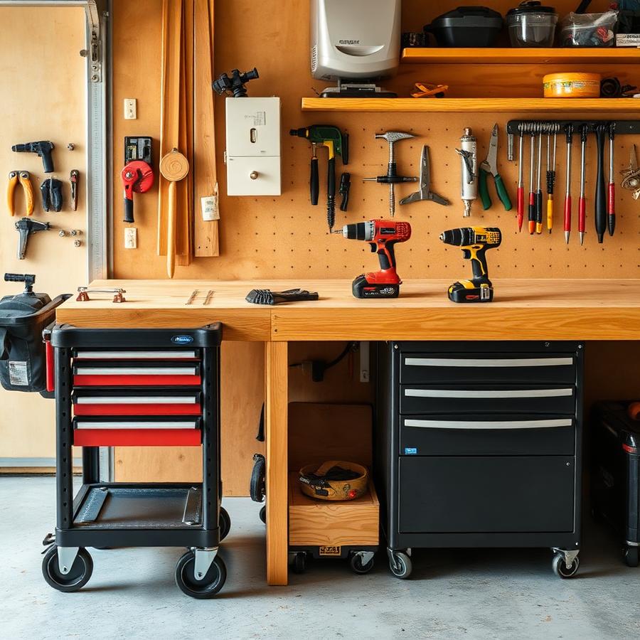 workspace zone in a real garage